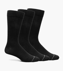 3-Pack Bamboo Solid Solid Men’s Crew Dress Socks | Florsheim Accessories