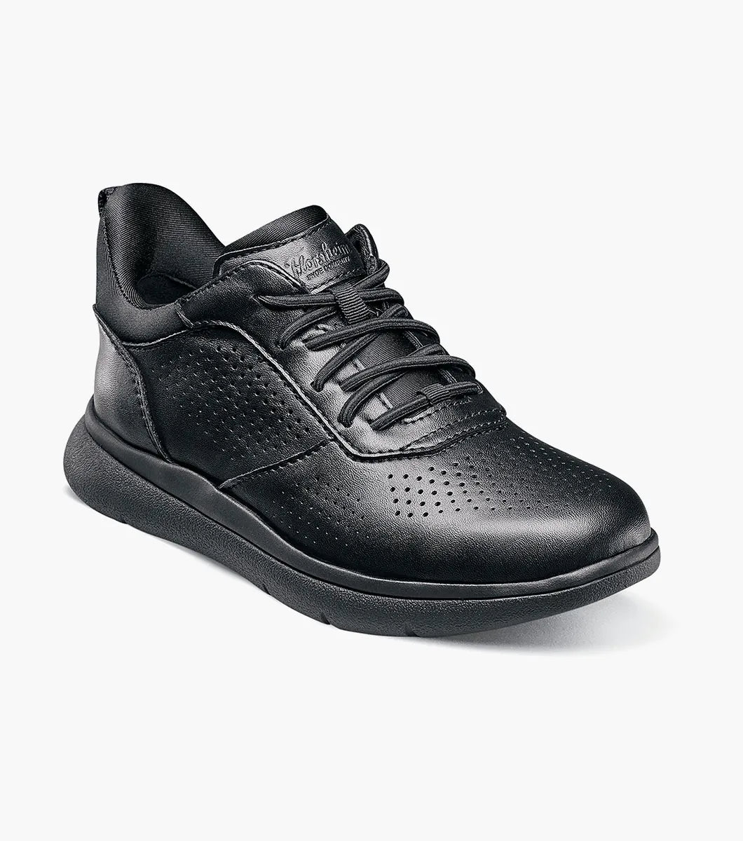 Fleet Jr. Boys Perf  Toe Elastic Lace Sneaker | Florsheim Kids