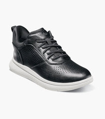 Fleet Jr. Boys Perf  Toe Elastic Lace Sneaker | Florsheim Kids